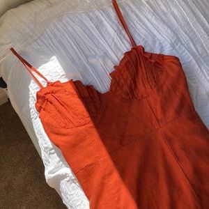 Red Mermaid Dress with Zip Back